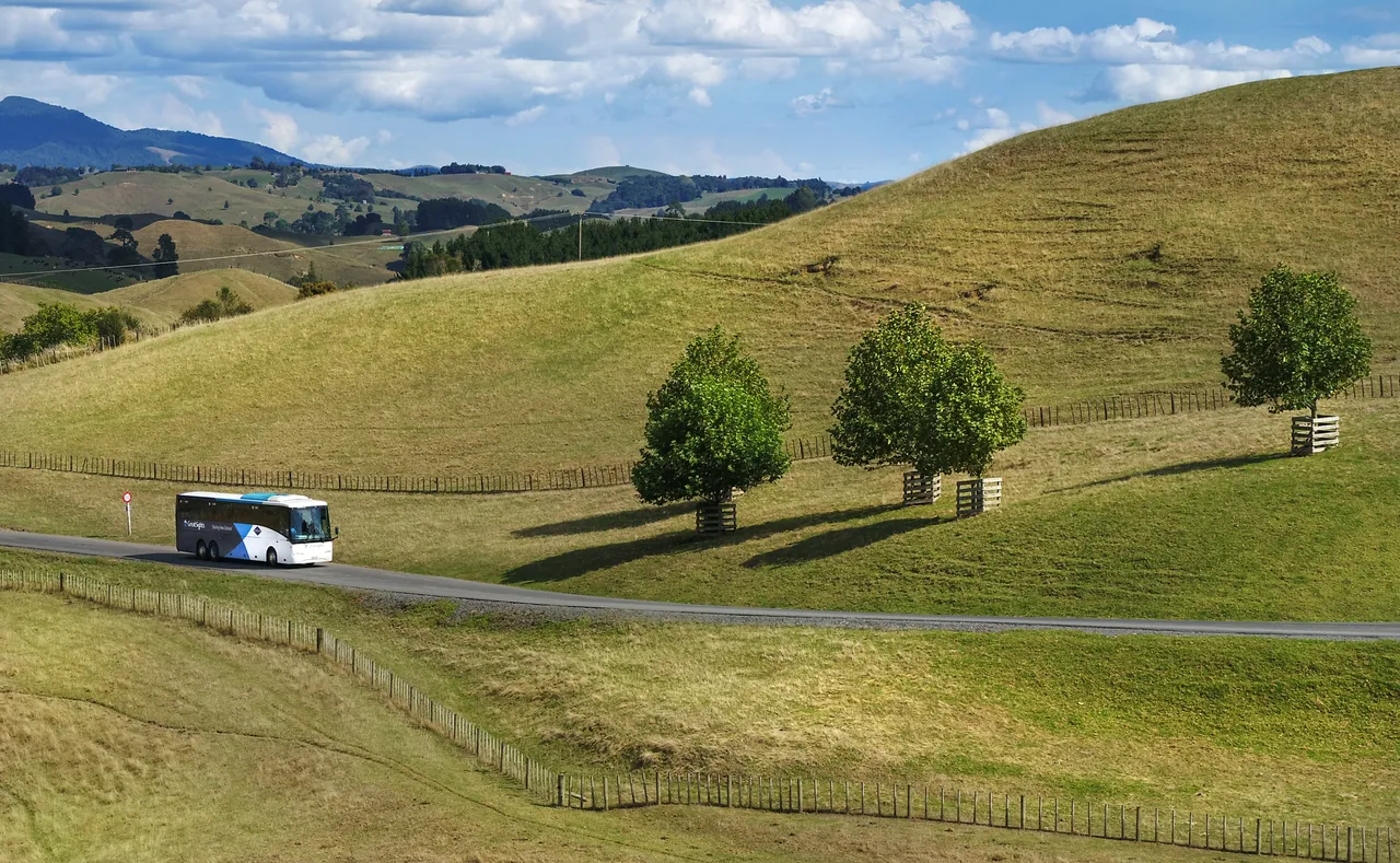 GreatSights coach travelling in the North Island