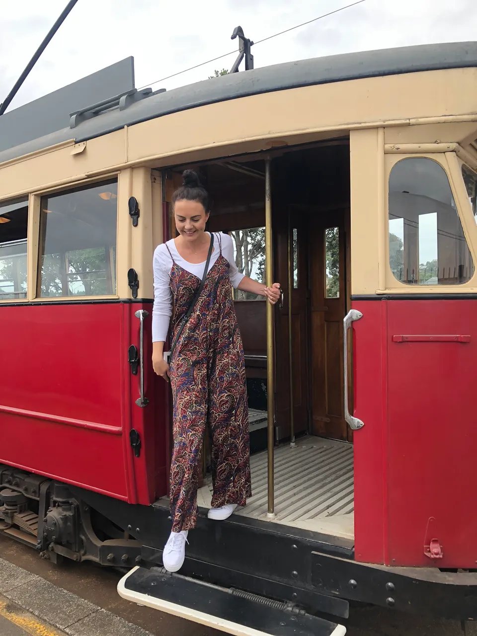 European lady at Motat tram