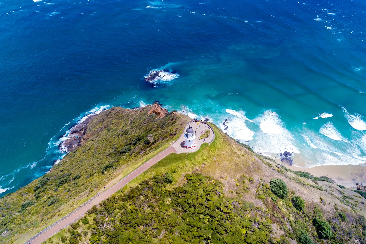 Cape Reinga drone shot