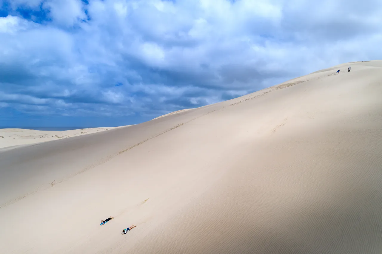 Sandboarding at Te Paki Stream