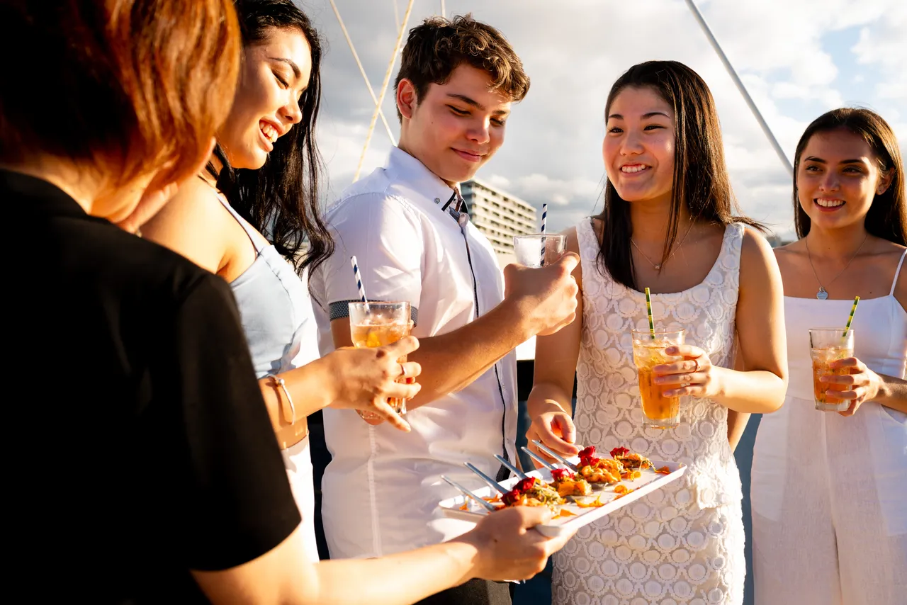 Group of young adult on the Spirit of Cairns dinner cruise
