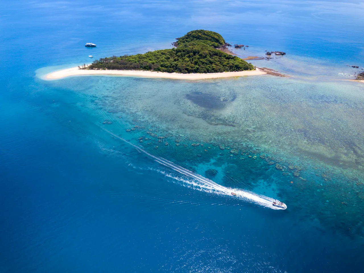 Normanby Island and coral reefs