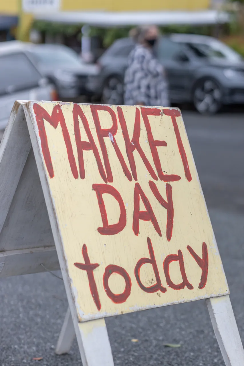 Sandwich Board for Rawene Saturday Market