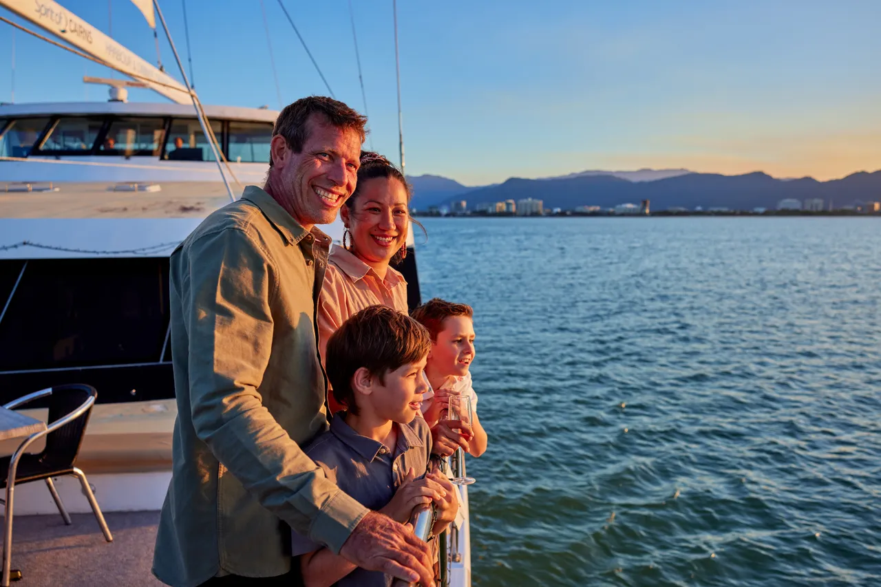 Family on the deck of Spirit of Cairns (1)