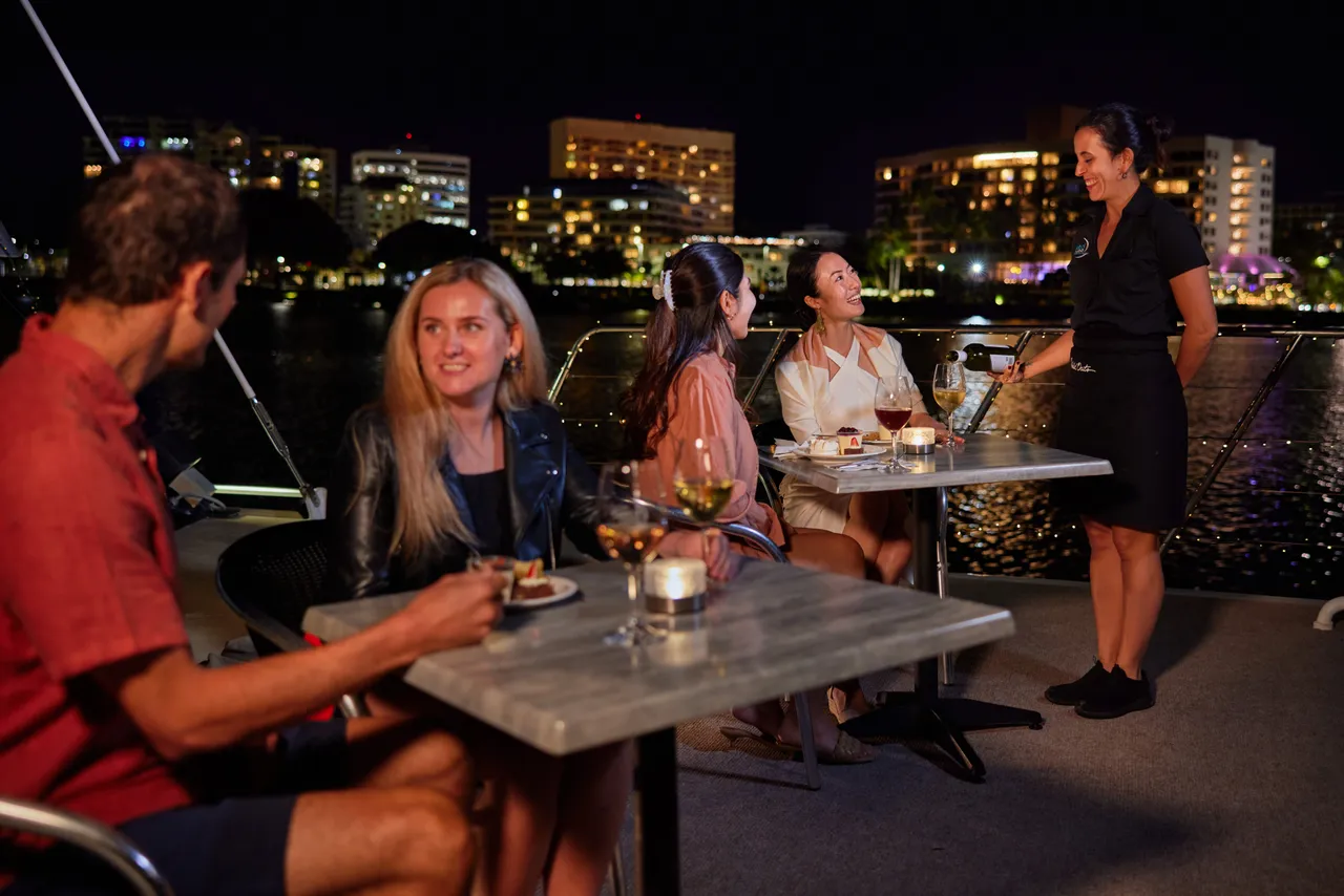 Passengers having a drink on the deck of Spirit of Cairns (6)