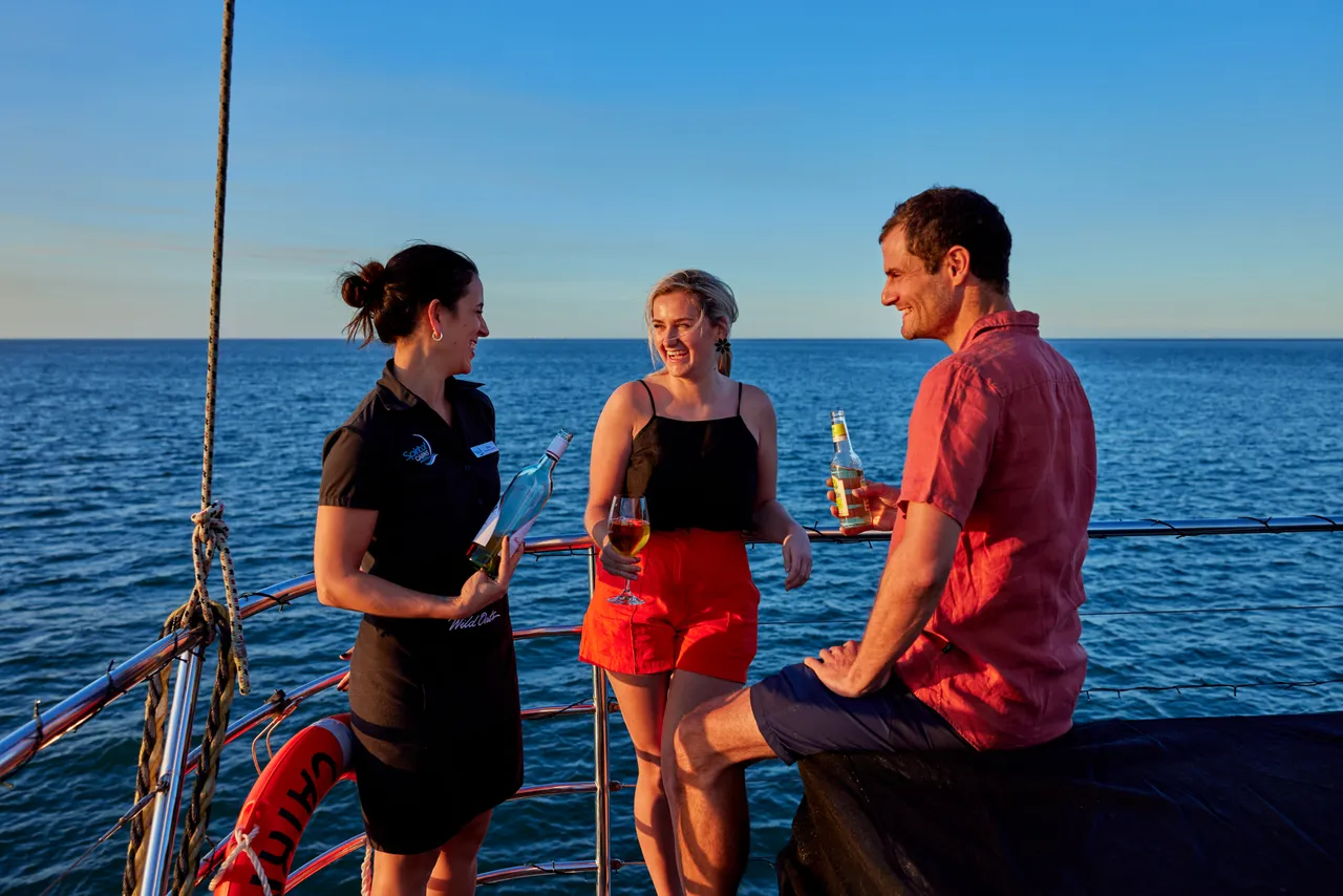 Staff serving drinks on Spirit of Cairns (3)