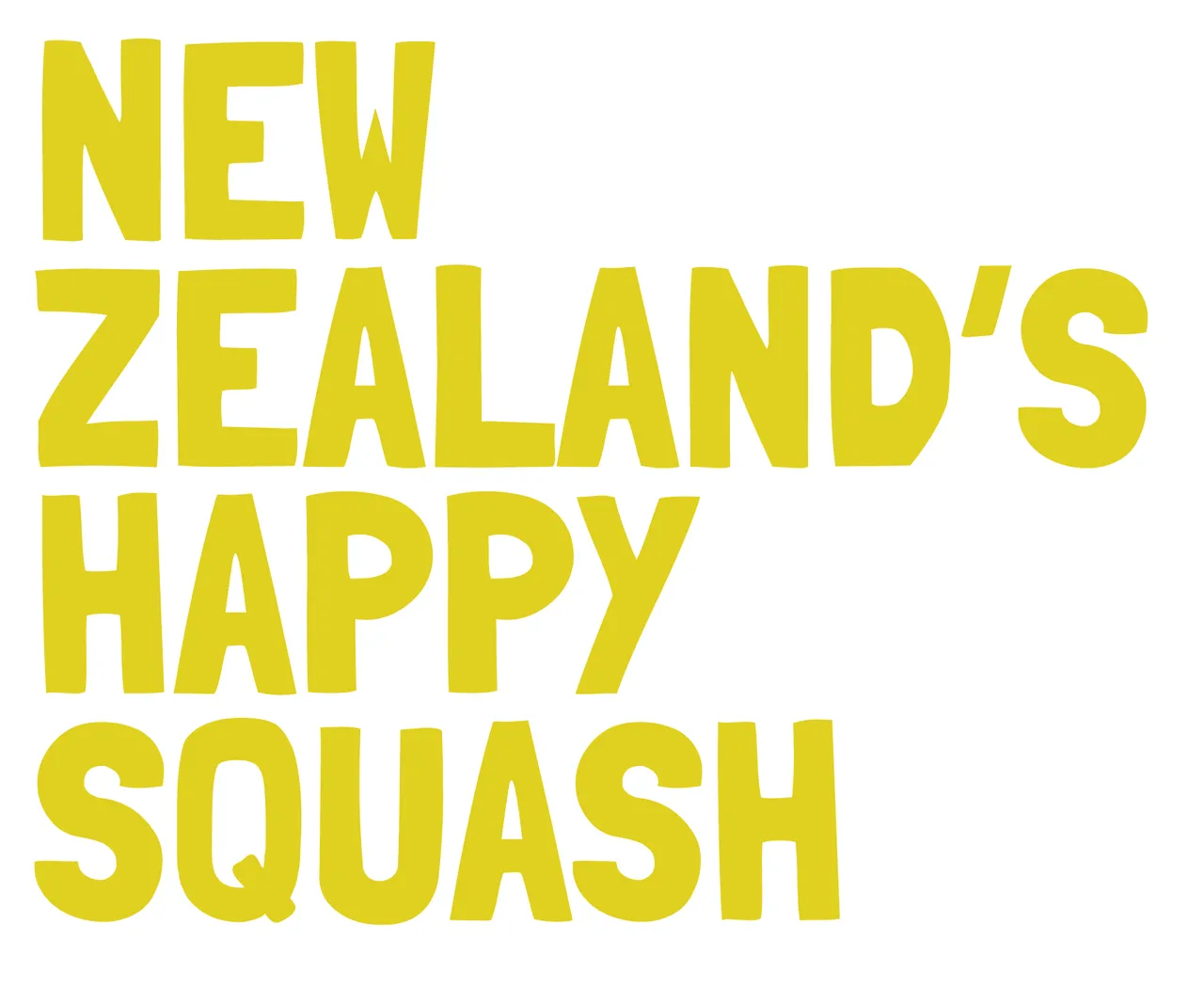 New Zealands happy squash yellow (Found in Marketing - POS - TGM)