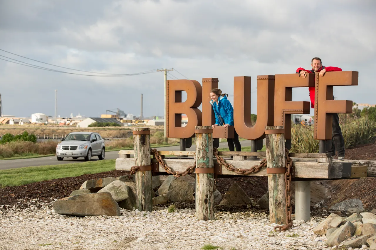 Bluff Welcome Sign - Southland, New Zealand - Credit Sam Deuchrass (3)