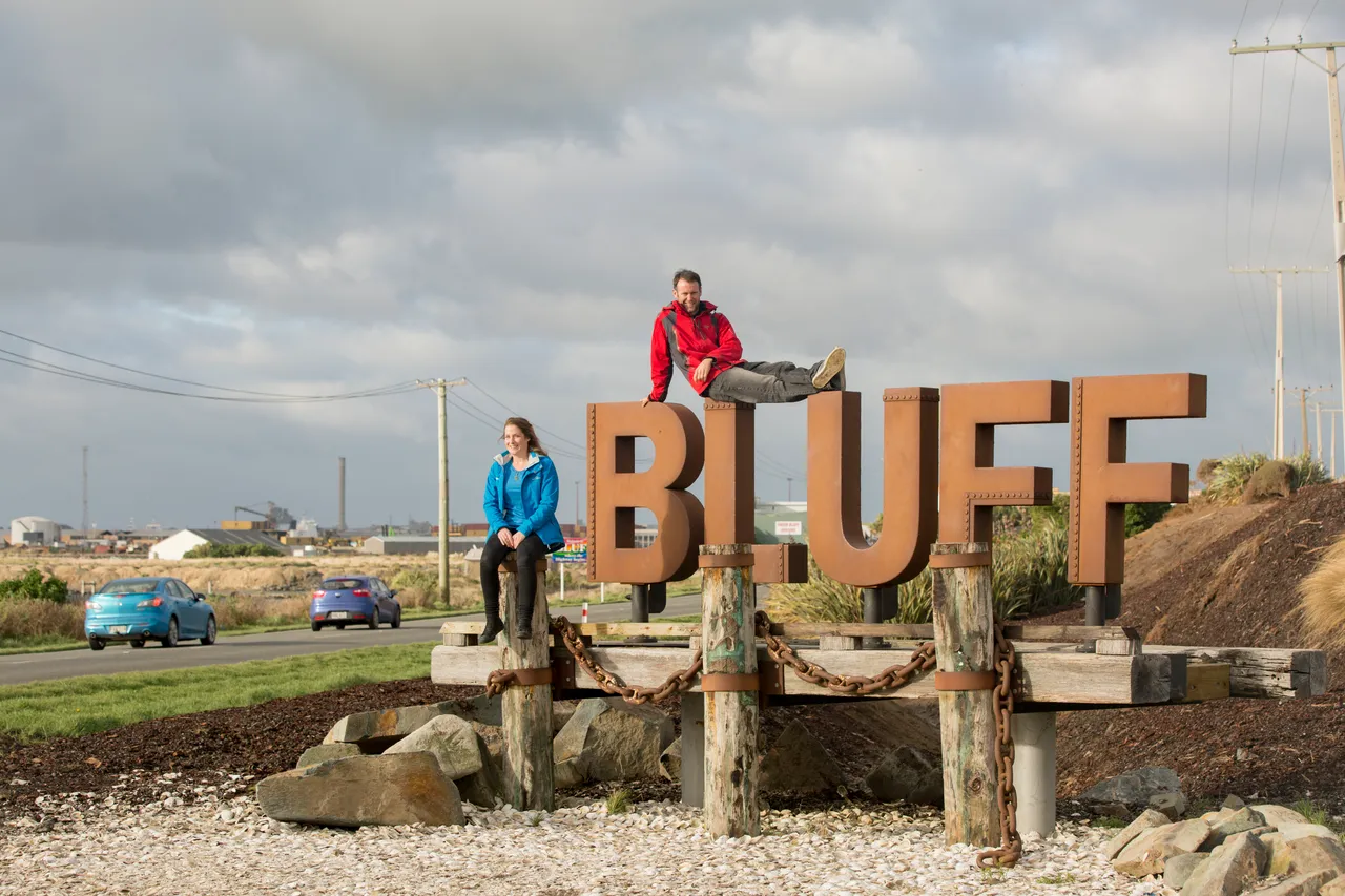 Bluff Welcome Sign - Southland, New Zealand - Credit Sam Deuchrass (2)