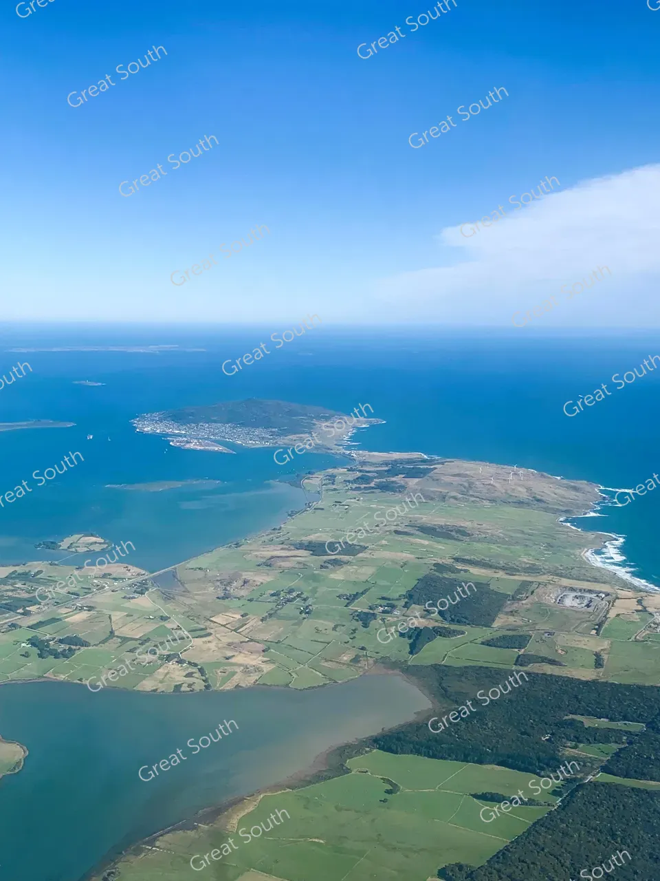 Bluff Aerial - Southland, New Zealand - Credit Great South