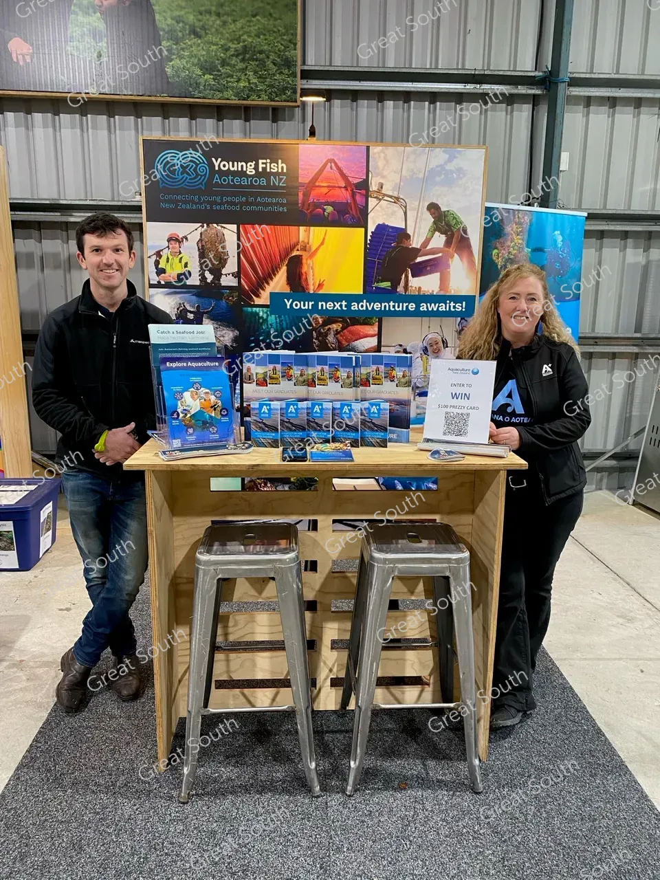 Fieldays- Kirsten Norfield and Ben McDonald - Southland, New Zealand - Credit Aquaculture New Zealand