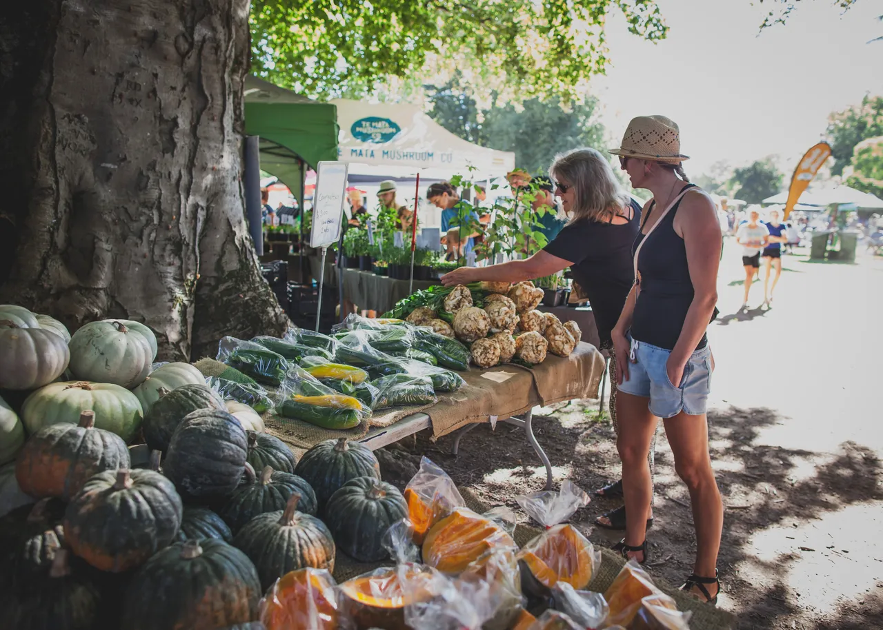 Seasonal produce at the Hawke's Bay Farmers' Market