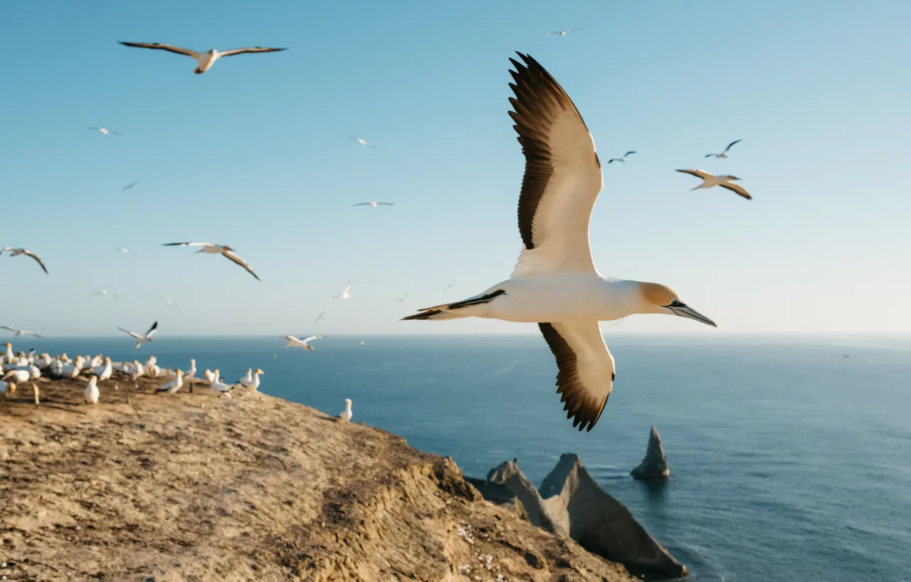 Gannet in Flight