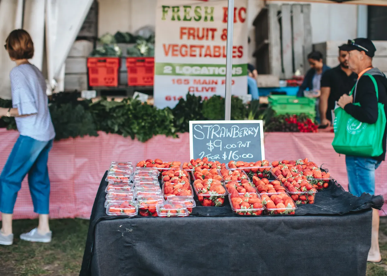 Strawberries at the Hawke's Bay Farmers' Market