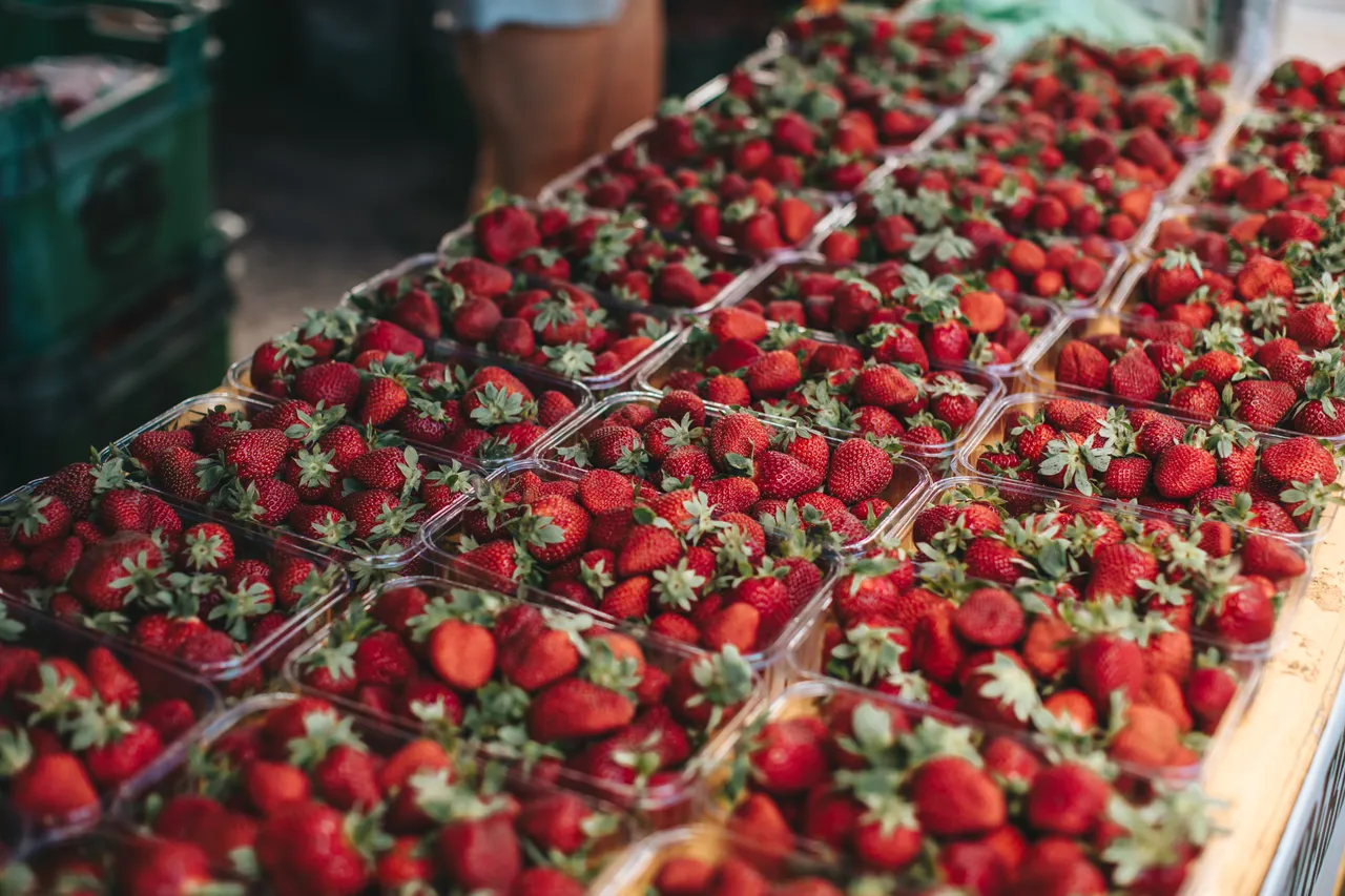 Strawberries at the Hawke's Bay Farmers' Market