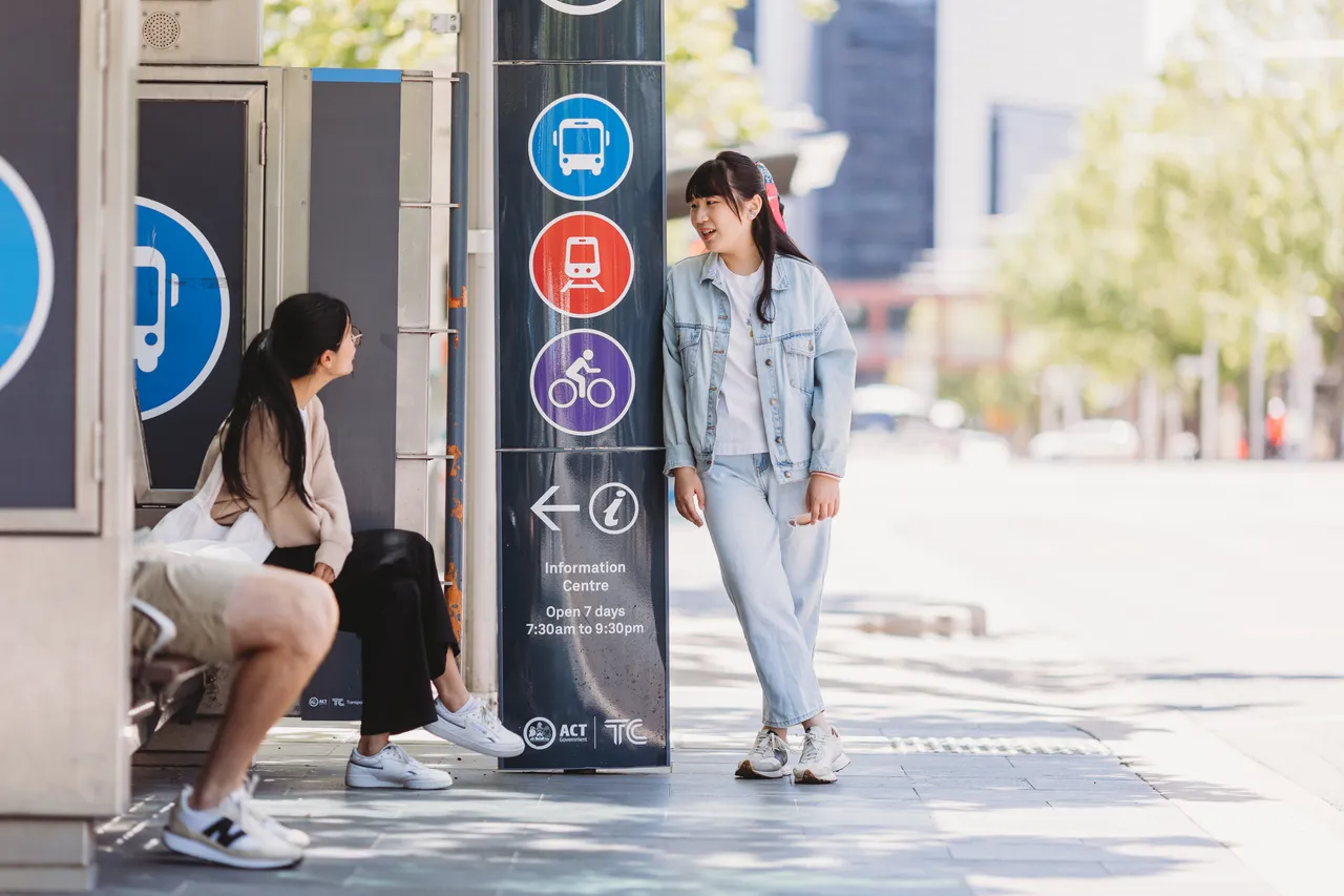 Students at the City Bus Interchange - 100871