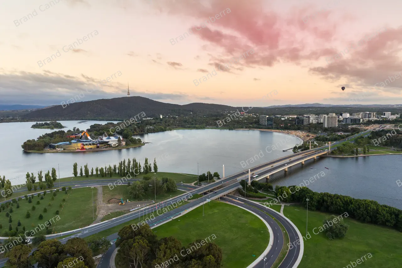 Aerial view over Lake Burley Griffin (6)