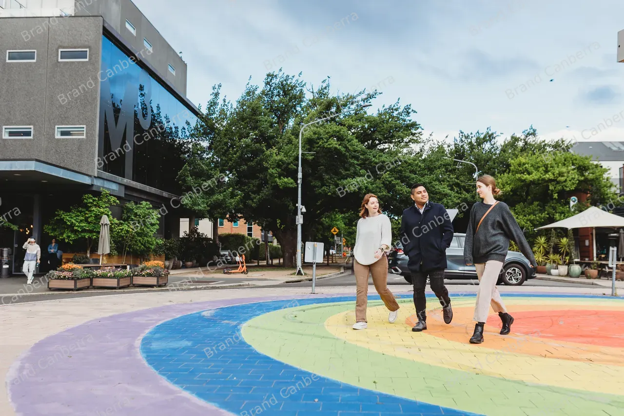 Students walking along Lonsdale Street in Braddon (3)