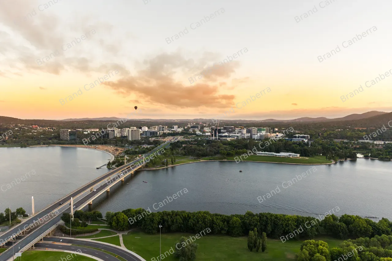 Aerial view over Lake Burley Griffin (7)