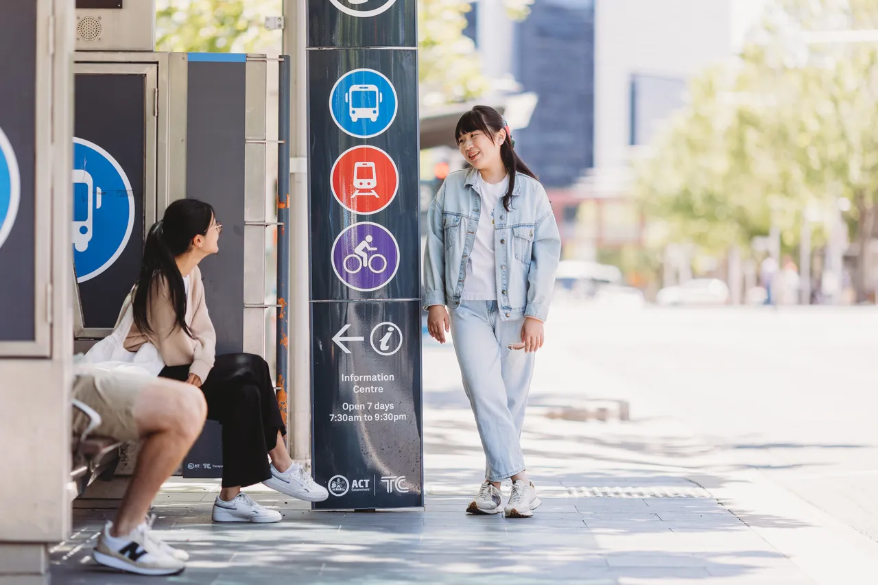 Students at the City Bus Interchange - 100870