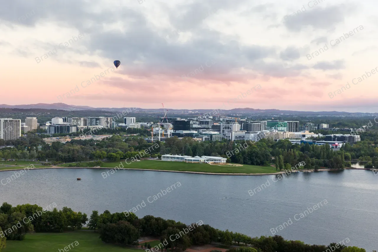 Aerial view over Lake Burley Griffin (2)