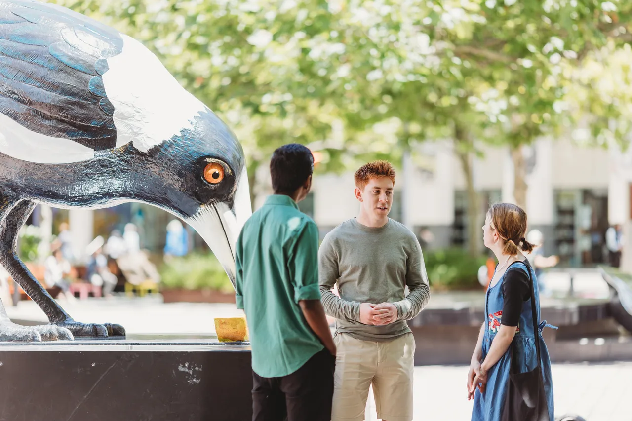 Students in Garema Place - 100885