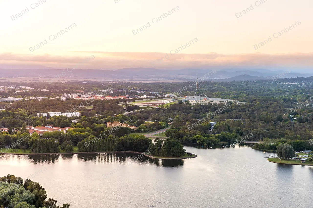 Aerial view over Lake Burley Griffin (13)