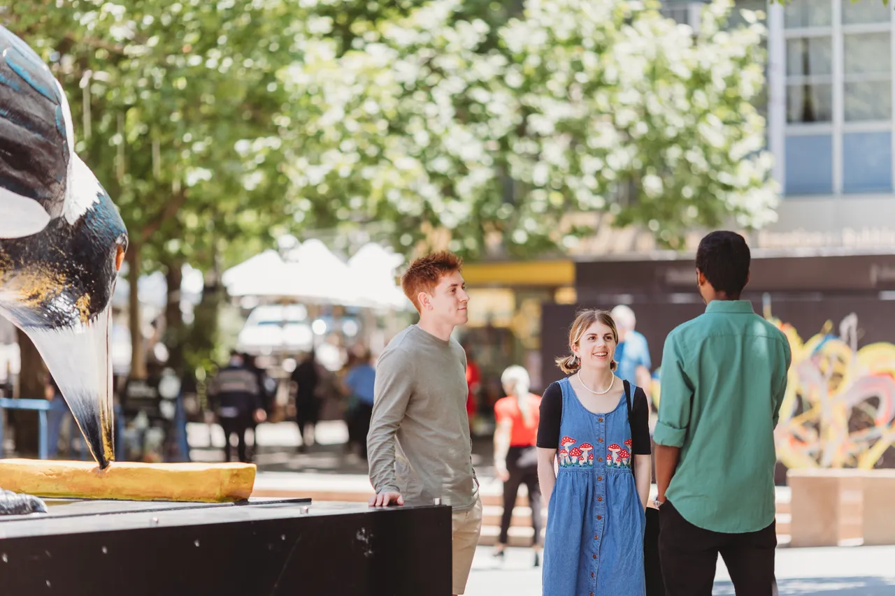 Students in Garema Place - 100886