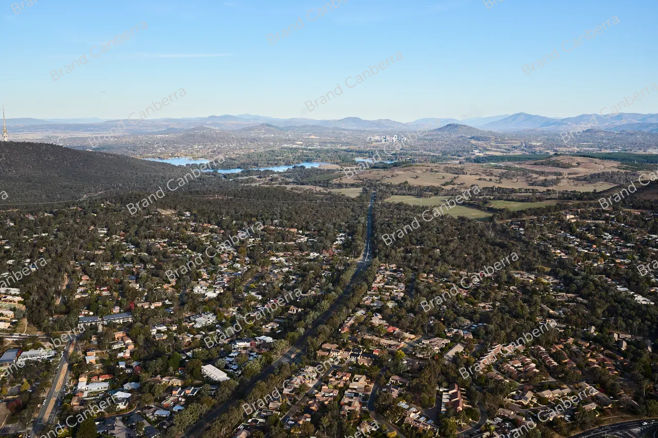 An aerial view over Canberra suburban homes in Belconnen (4)