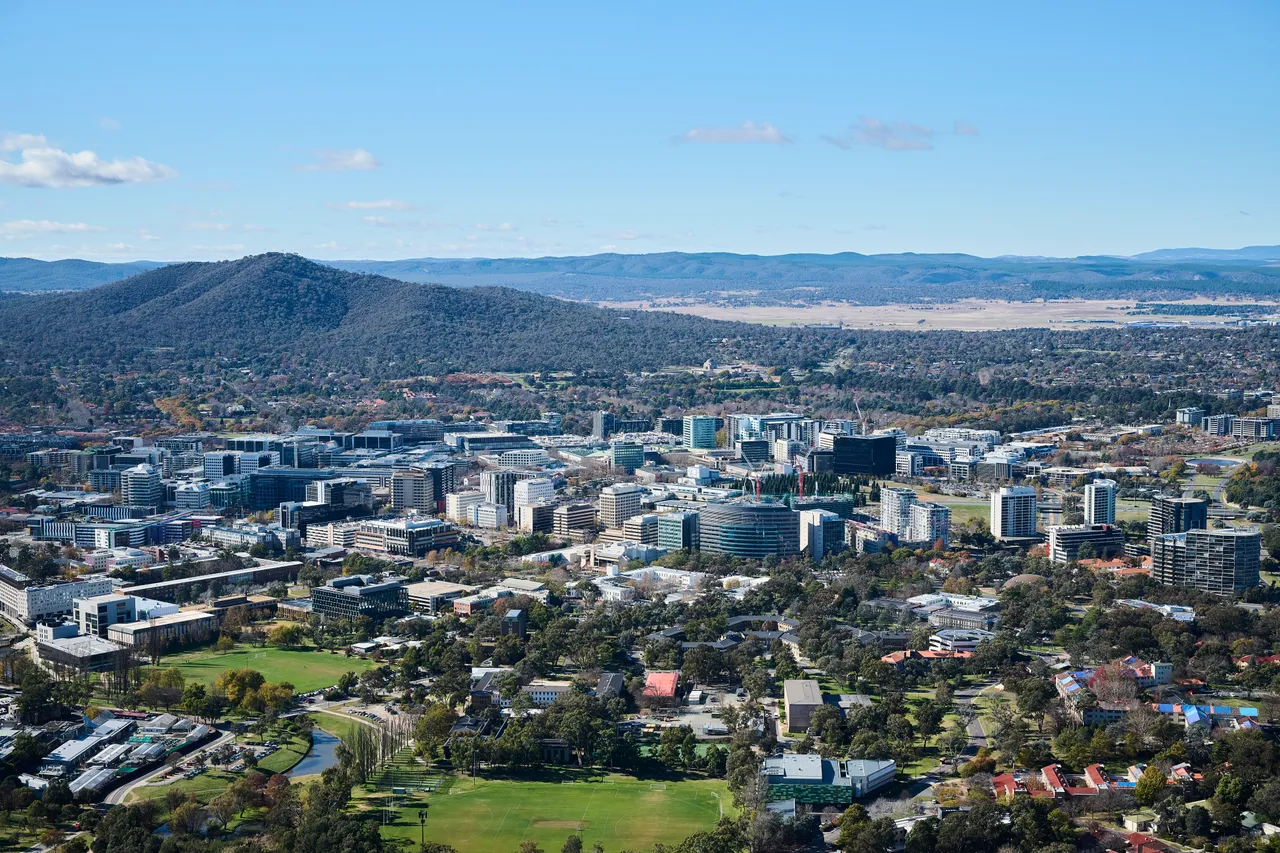 Canberra CBD East-Facing Aerial