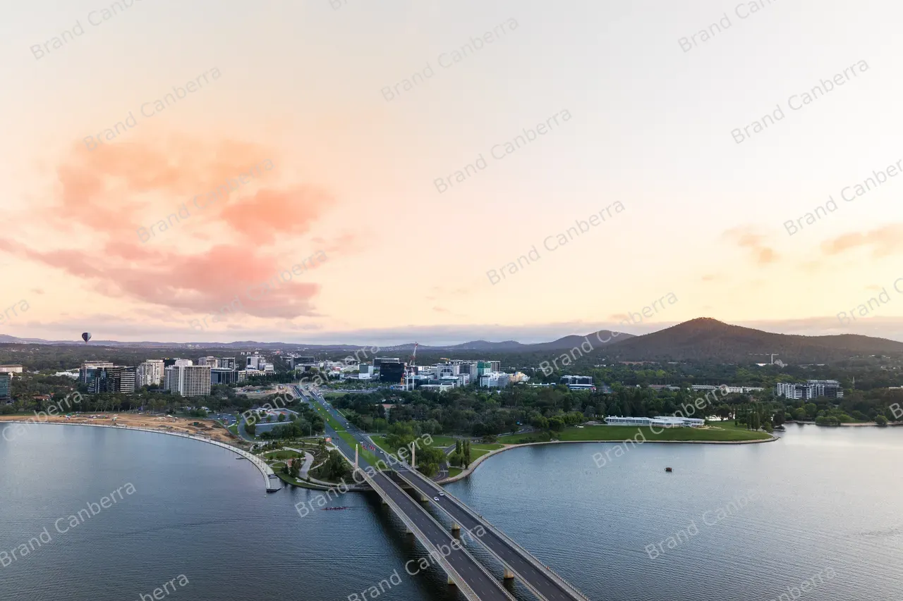 Aerial view over Lake Burley Griffin (10)
