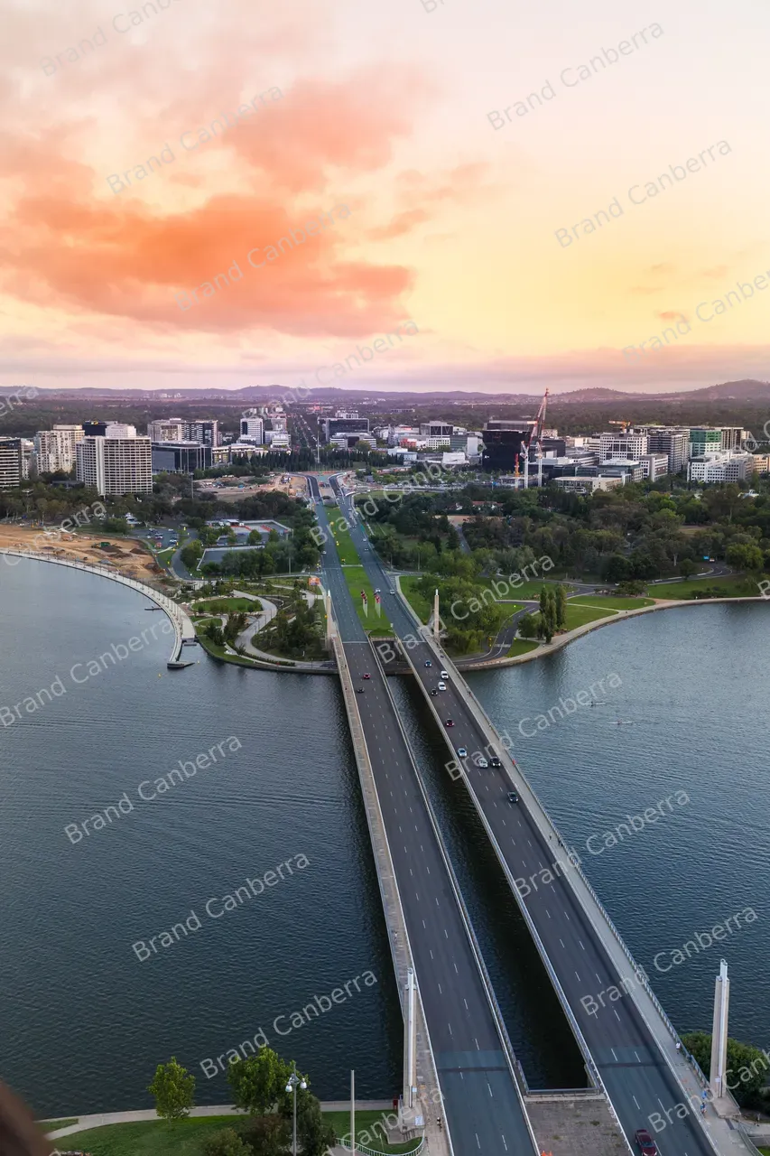 Aerial view over Lake Burley Griffin (9)