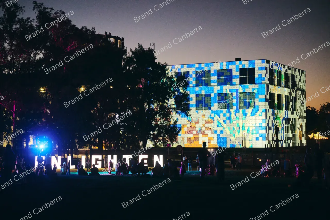 Questacon illumination Mystery Mosaics at Enlighten Festival (2)