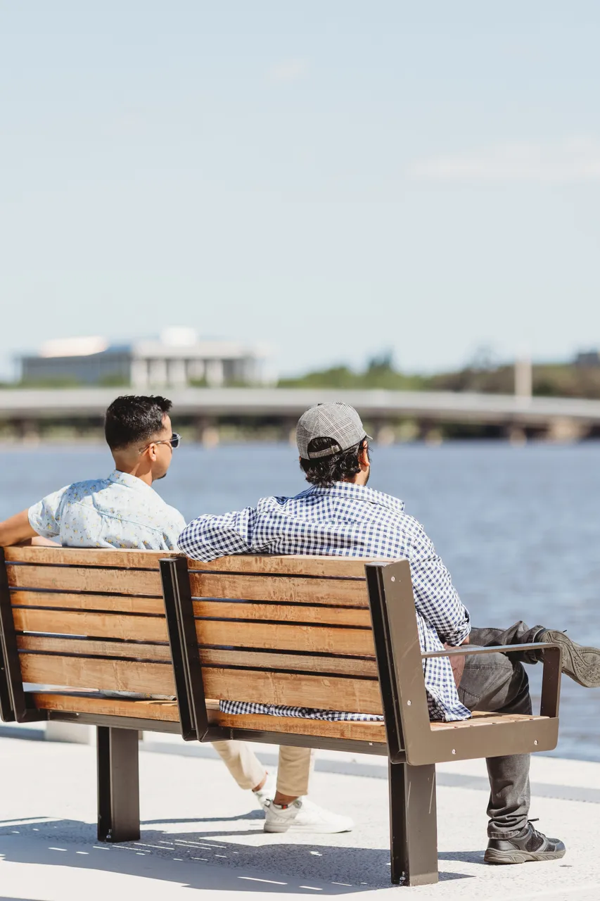Students on the West Basin Promenade - 100793