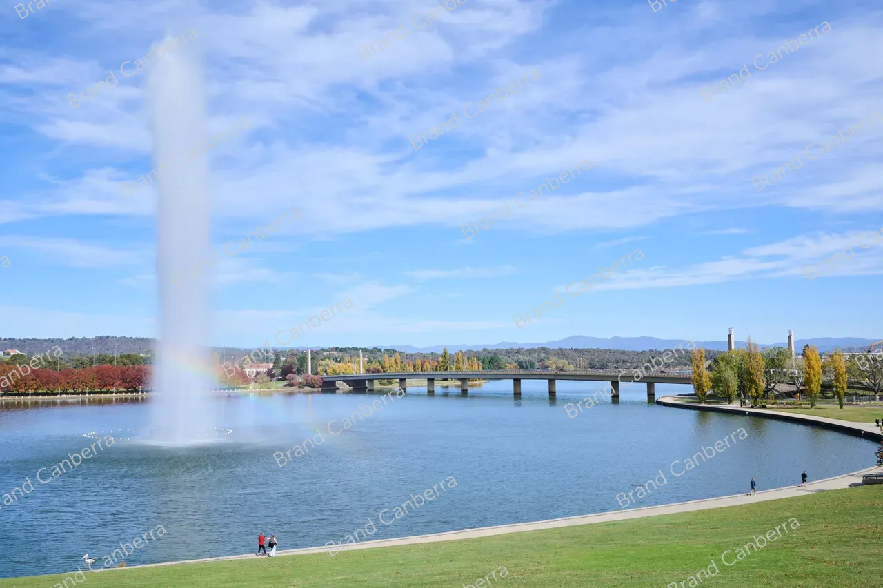 Autumn trees around Canberra's Lake Burley Griffin seen from Regatta Point (6)