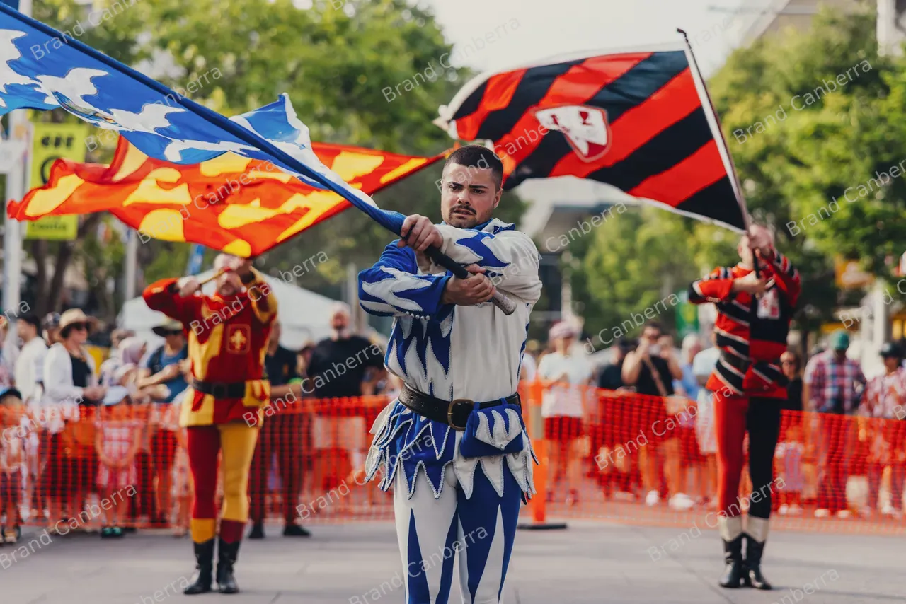 Italian Flag Throwers at National Multicultural Festival