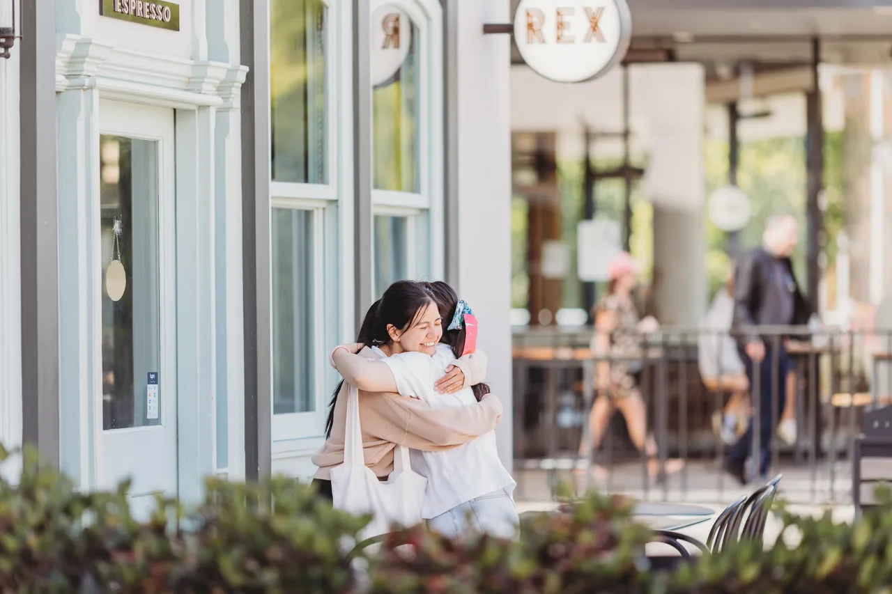 Students meeting at Rex Cafe on ANU Campus