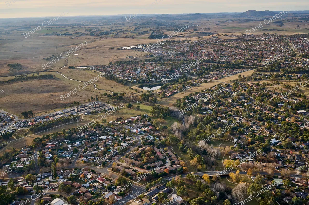 An aerial view over Canberra suburban homes in Belconnen (6)