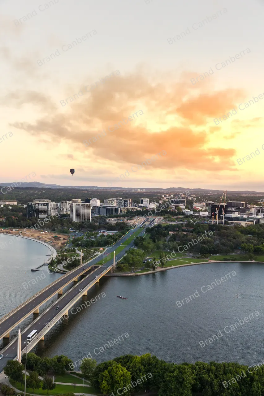 Aerial view over Lake Burley Griffin (8)