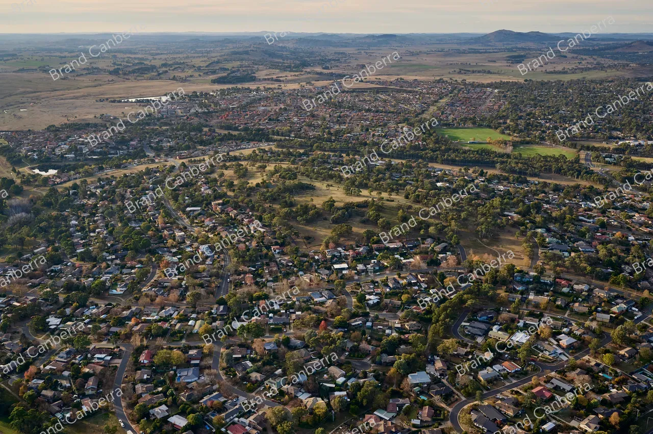 An aerial view over Canberra suburban homes in Belconnen (9)