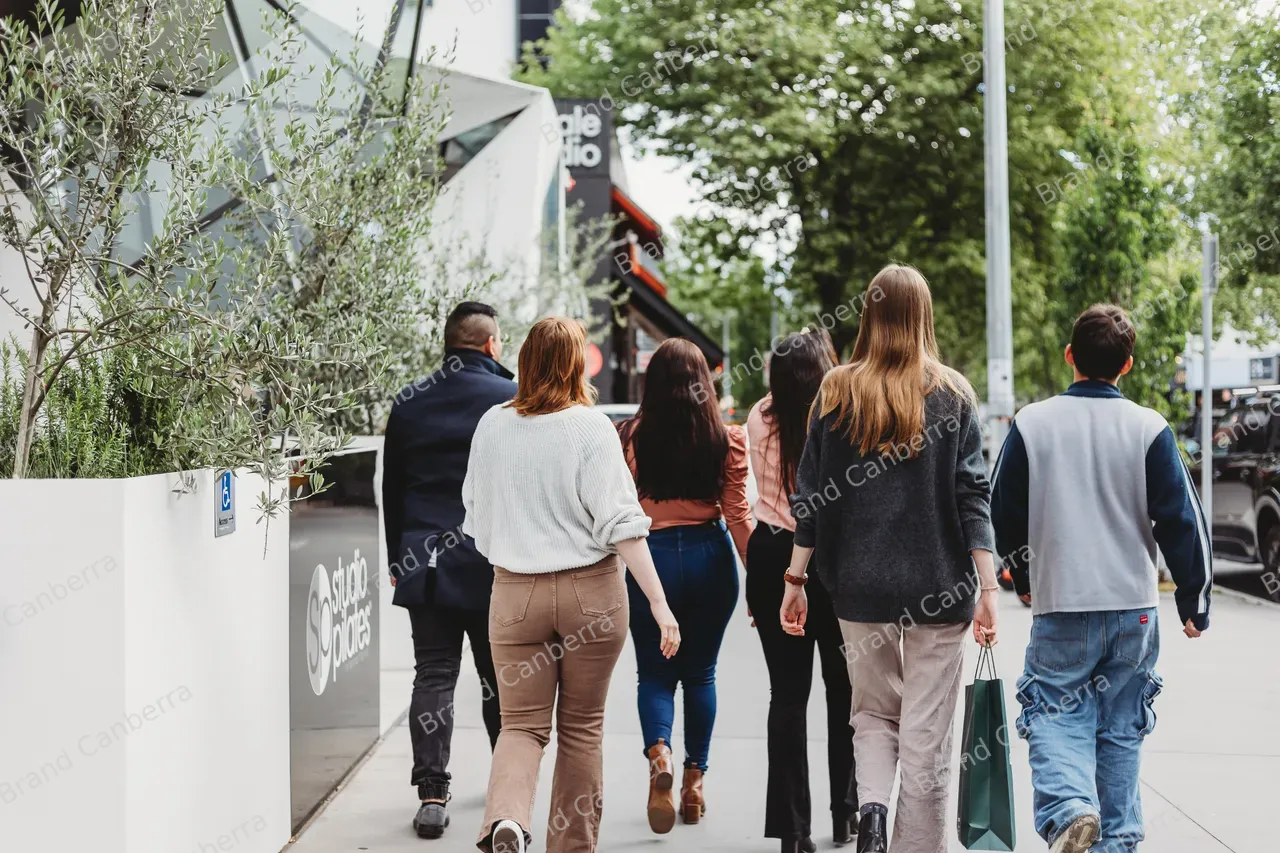 Students walking along Lonsdale Street in Braddon (9)