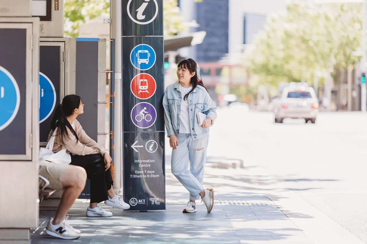 Students at the City Bus Interchange - 100872