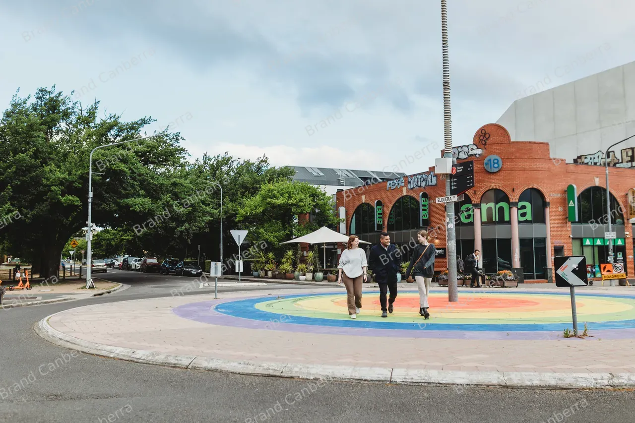 Students walking along Lonsdale Street in Braddon (1)
