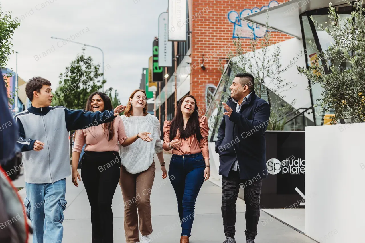 Students walking along Lonsdale Street in Braddon (14)