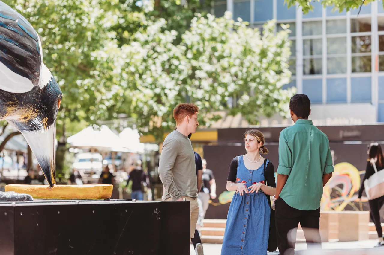 Students in Garema Place - 100888