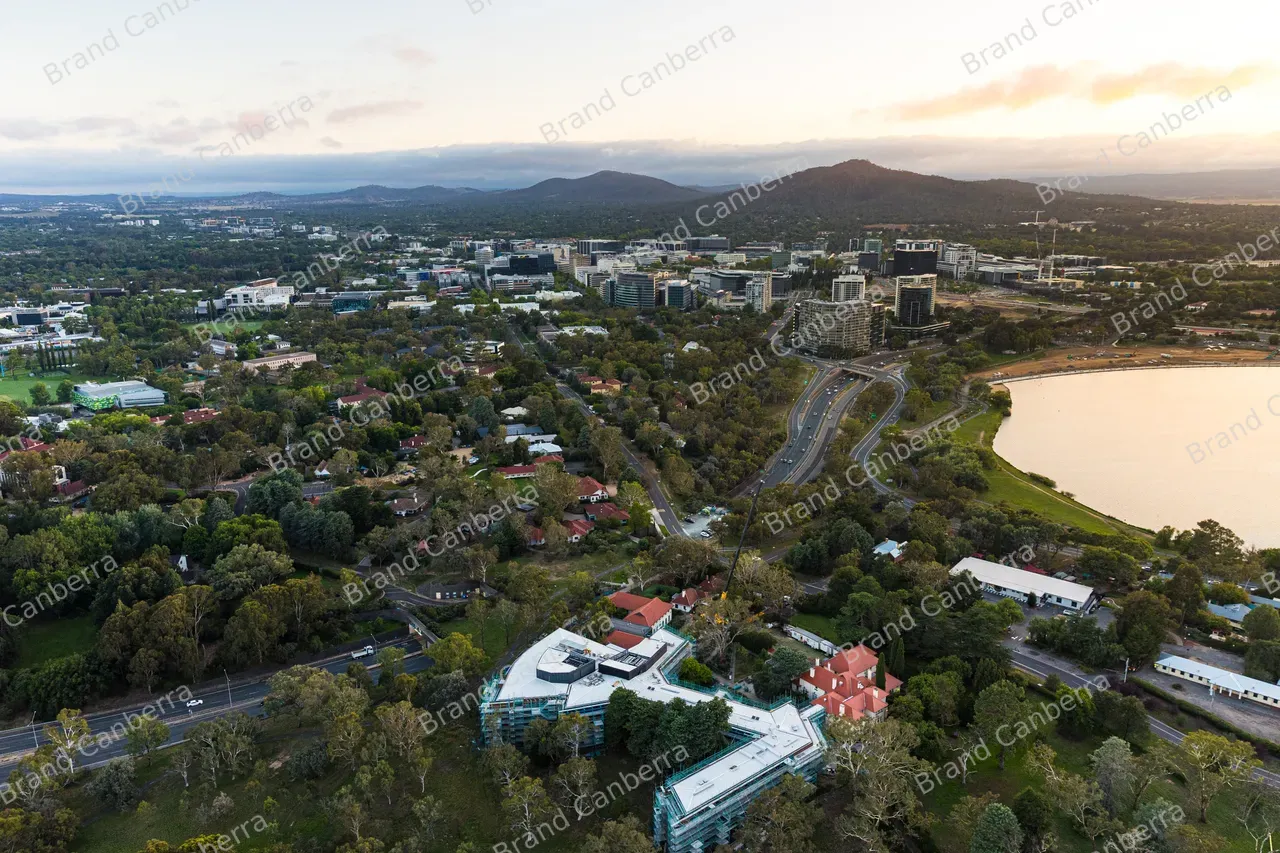 Aerial view over Lake Burley Griffin (15)