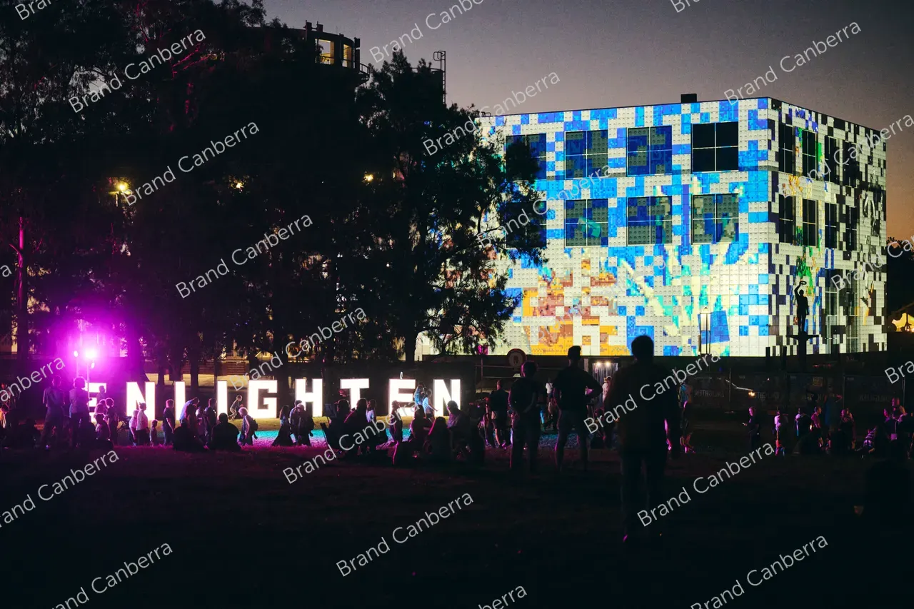 Questacon illumination Mystery Mosaics at Enlighten Festival (1)