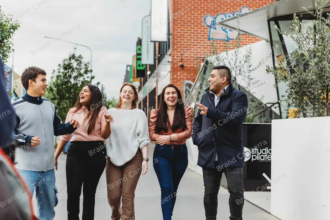Students walking along Lonsdale Street in Braddon (15)