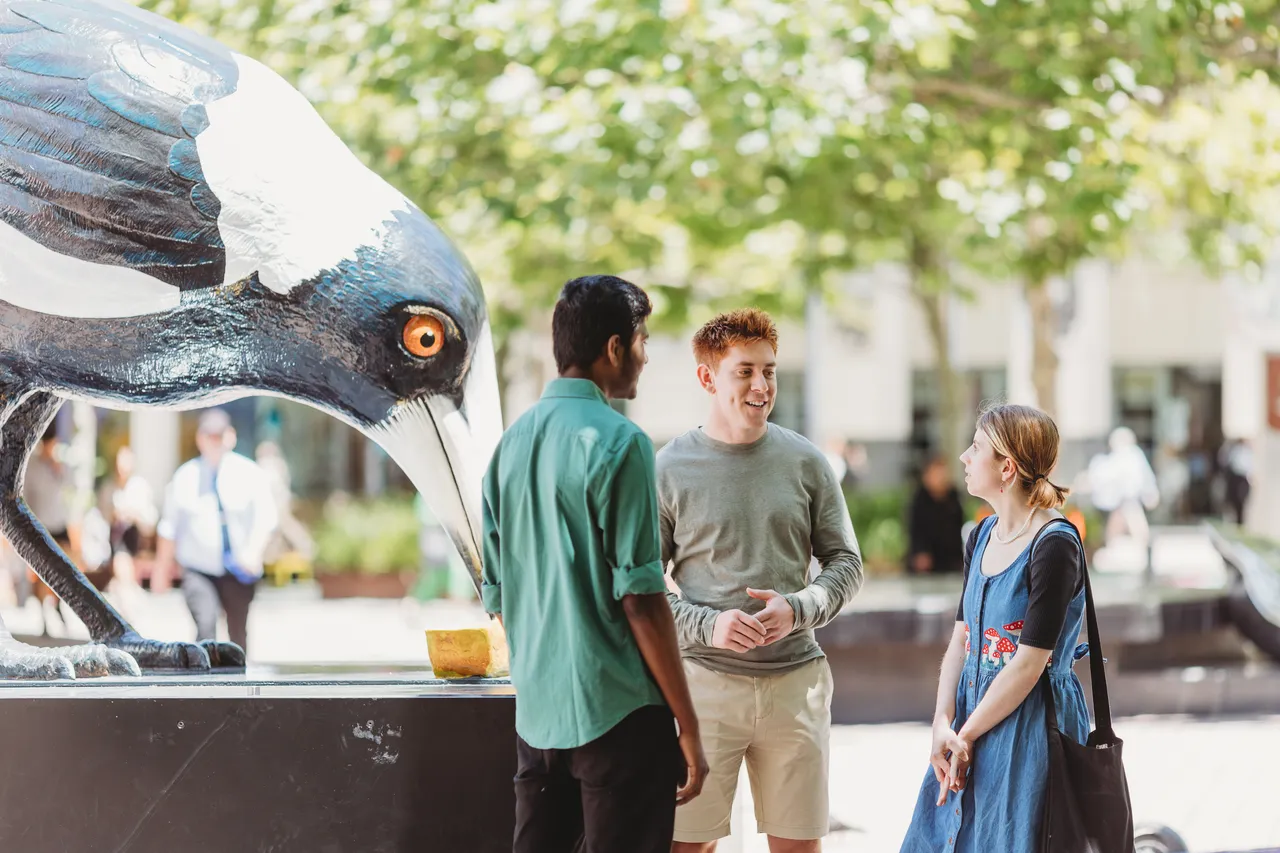 Students in Garema Place - 100884