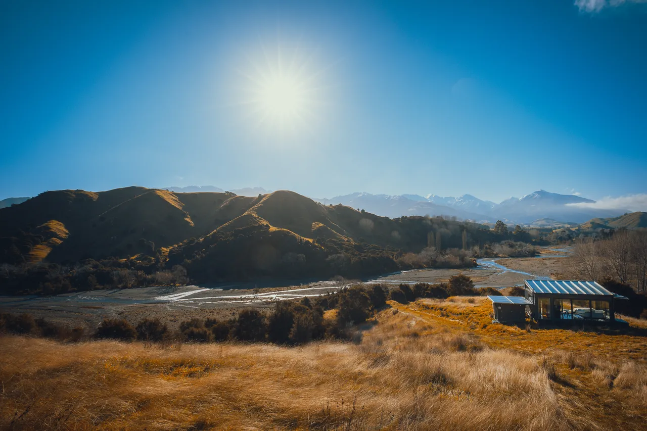 Kahutara PurePod - blue sky winters day views